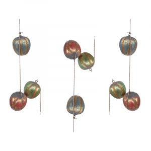 Citrouille en bois à suspendre (4 pcs)