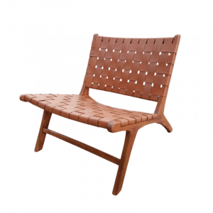 Chaise en cuir camel NO ARM