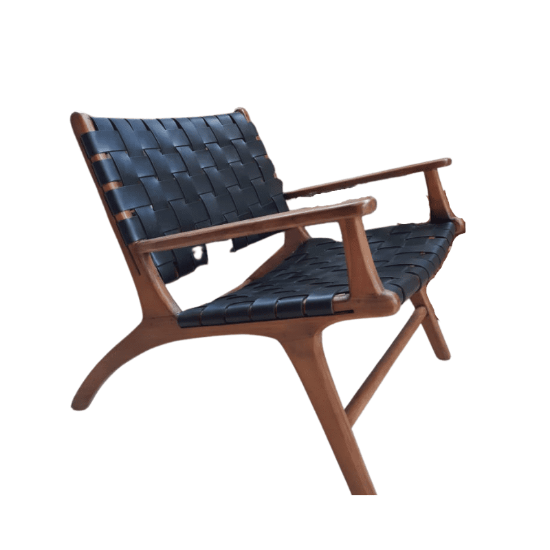 Chaise en cuir camel AVEC BRAS