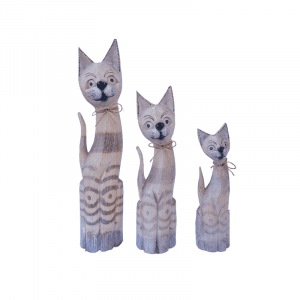 Wooden Cat Without Stand
