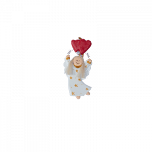 15. Angel two Heart Xmas Ornament