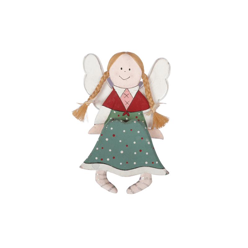 127. Sitting Fairy Ornament Green