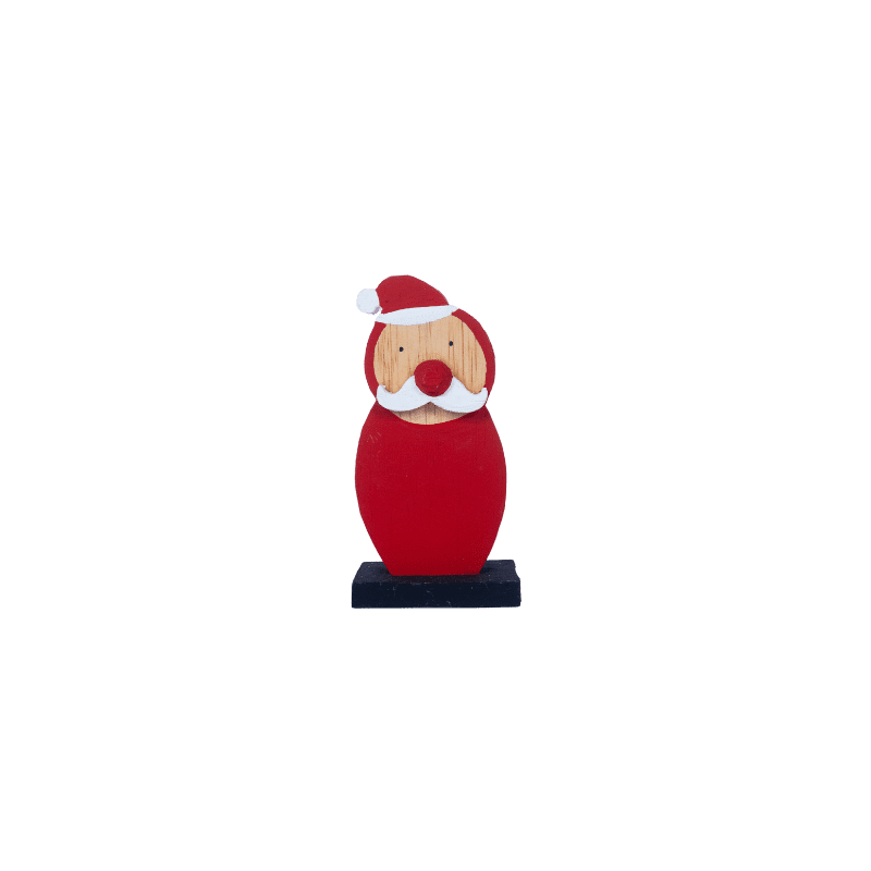 148. Wooden Santa With Stand
