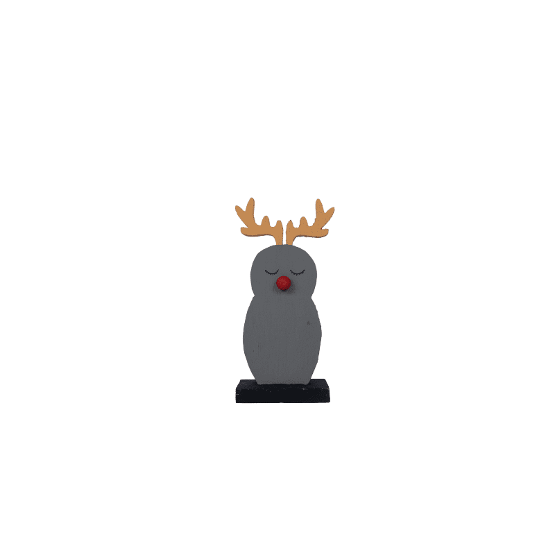 152. Wooden Deer Christmas With Stand