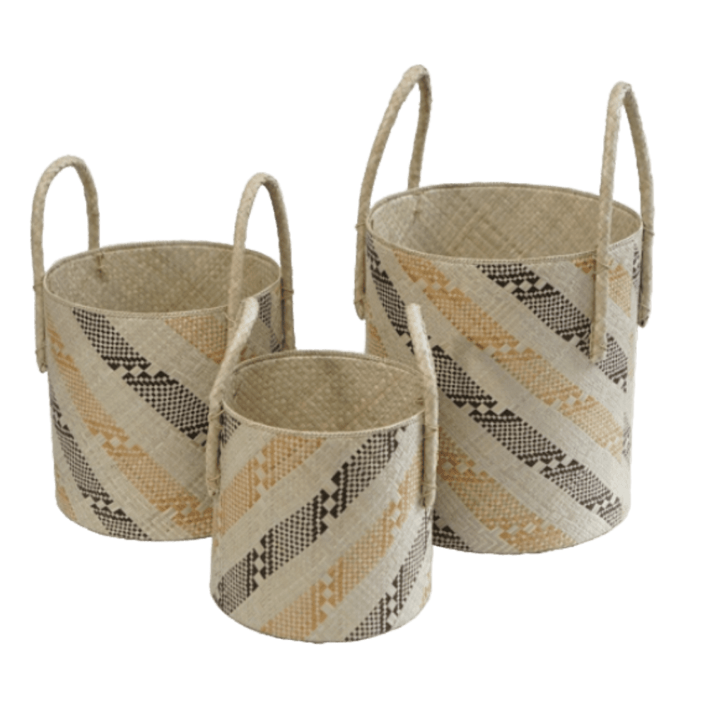2021901 - set of 3 round basket with handle