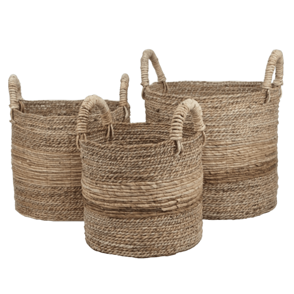 2022714 - set of 3 seagrass round basket