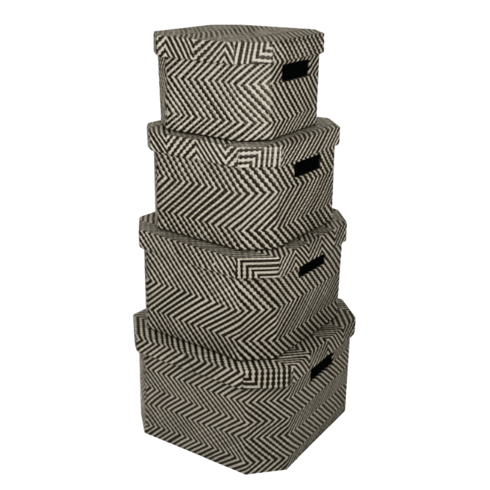 2022729 - set of 4 square box with curved edge