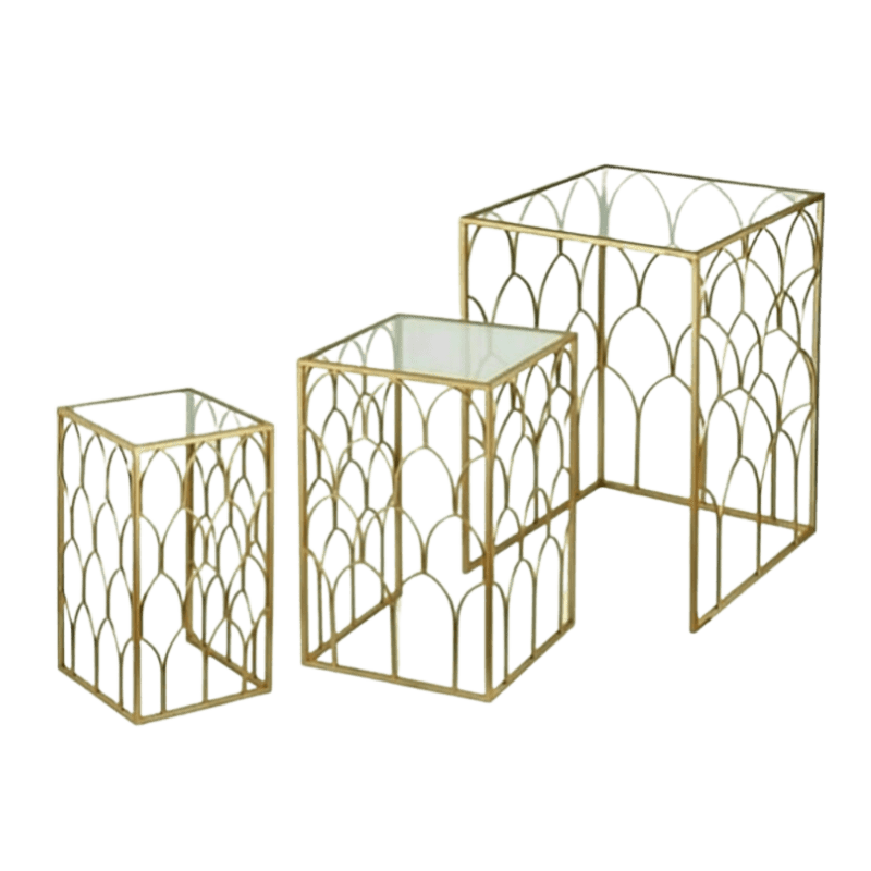 Minimalist Brass Set Stool
