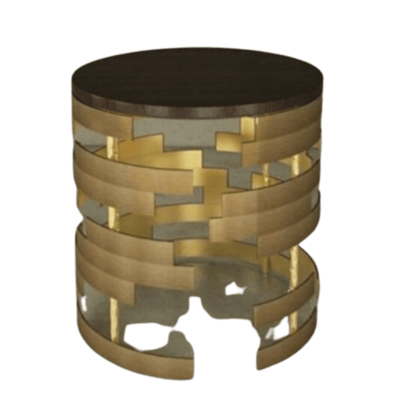 Minimalist Brass Stool