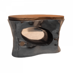Tabouret rétro en acier inoxydable