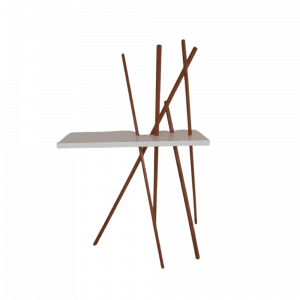 Table avec bâtons en bois