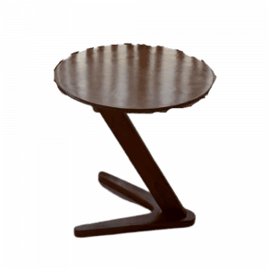 Zig Zag Round Wooden Table