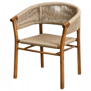 Synthetic rattan dining chair