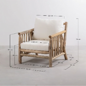 teak armchair