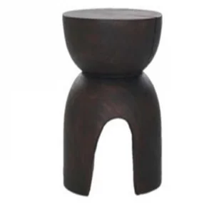 SUAR WOODEN SIDE TABLE DARK BROWN