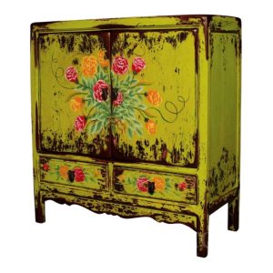 11. POLOS CABINET 2 DOOR 2 DRW WMOTIF - L'atelier a Bali