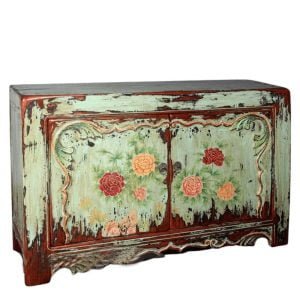 17. ORNAMENT CABINET 2 DOOR W PAINTING - L'atelier a Bali