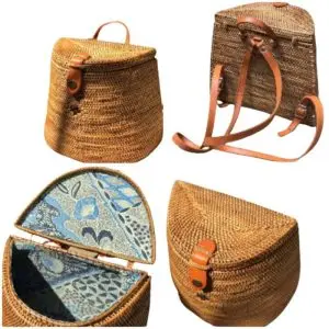 19. bagpack rattan - L'atelier a Bali
