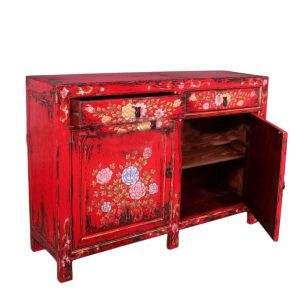 20.1. DOUBLE CABINET 2 DRW 2 DOOR W MOTIF - L'atelier a Bali