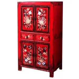56. SMALL CABINET RUSTIC W MOTIF - L'atelier a Bali