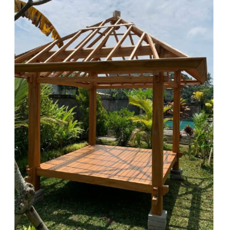 Teak Wood Gazebo with Bali Style 39 - L'atelier A Bali