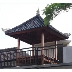 Gazebo en bois de teck avec Bali Style 33