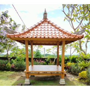 Teak Wood Gazebo with Bali Style 38