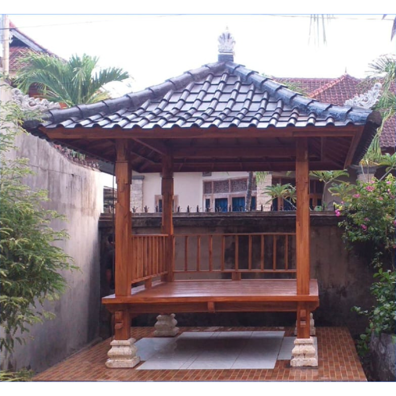 Teak Wood Gazebo with Bali Style 39 - L'atelier A Bali