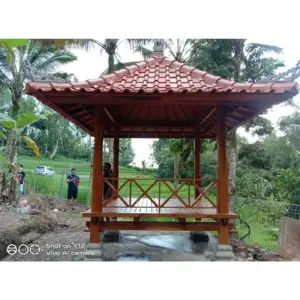 Gazebo en bois de teck avec Bali Style 40