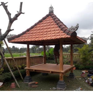 Gazebo en bois de teck avec Bali Style 46