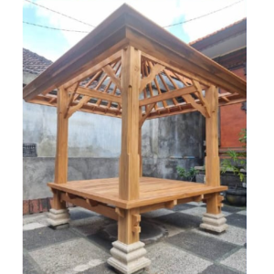 Teak Wood Gazebo with Bali Style 58 - Image 2