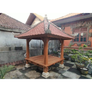 Gazebo en bois de teck avec Bali Style 58