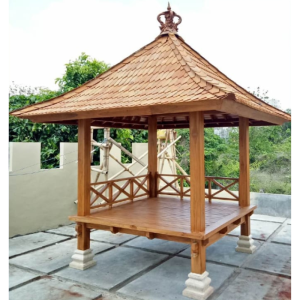 Gazebo en bois de teck avec Bali Style 59