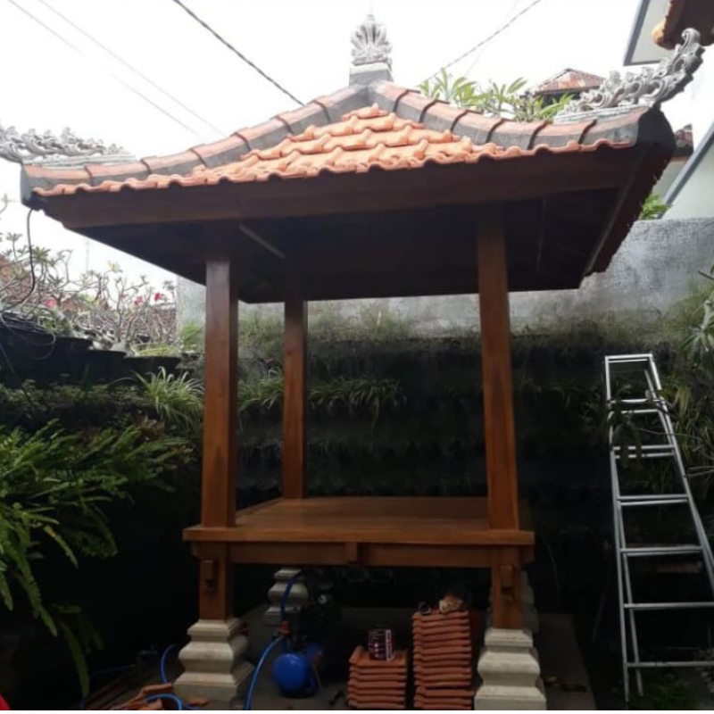 Teak Wood Gazebo with Bali Style 39 - L'atelier A Bali