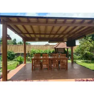 Teak Wood Gazebo with Bali Style 85 - Image 2