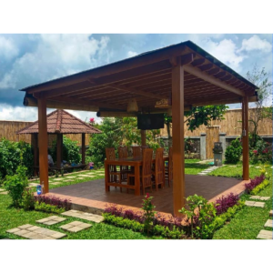 Gazebo en bois de teck avec Bali Style 85