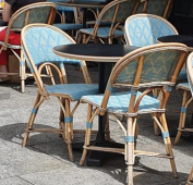 bistro chair  5 blue/white