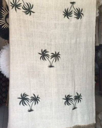 Jeté Luisa motif noix de coco